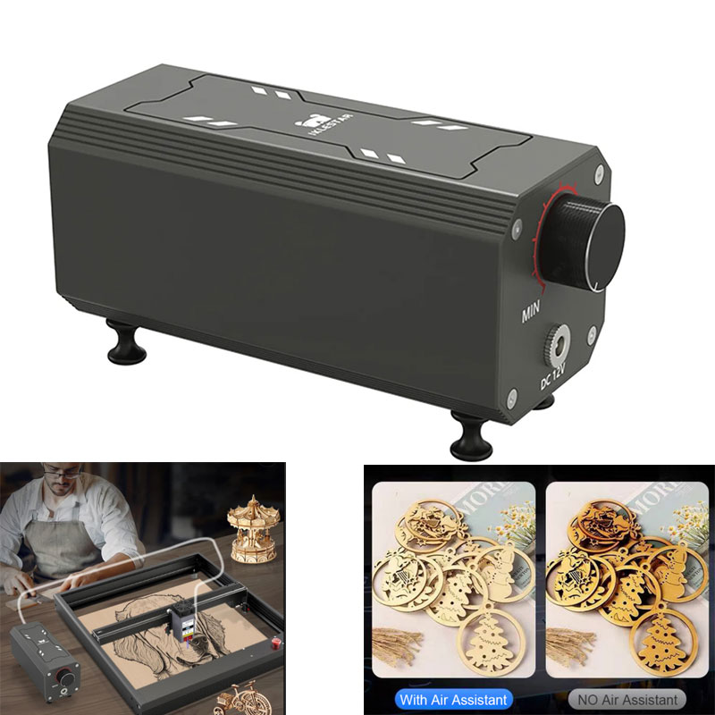 Industrial Grade Laser Cutter - エアアシストコンプレッサー レーザーエアアシストポンプ 10-30L/分 調整可能な金属シェル レーザーカッター彫刻機用 AC