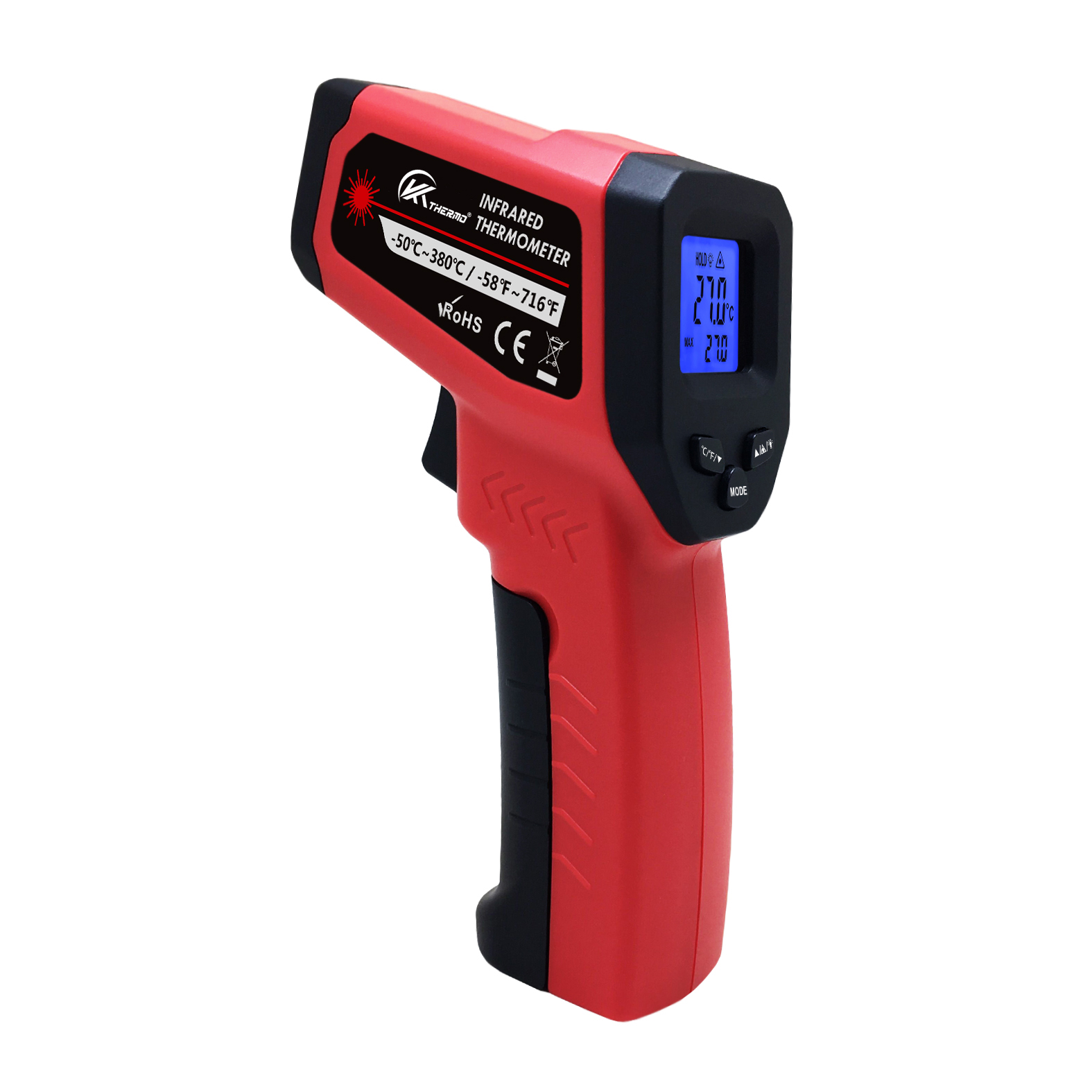 Industrial Laser Temperature - 産業用LCD電子体温計,非接触,-50〜600,デジタルレーザー,温度計ガン,レーザーポイント,赤外線温度計