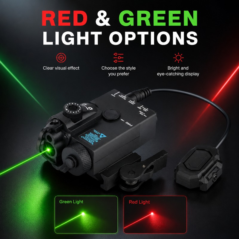 Industrial Laser Systems - ホビーオーナメント MINI‑A2 PEQ15 IRレーザー照明モジュール LED赤緑ライト 20MMピカティニーレール対応