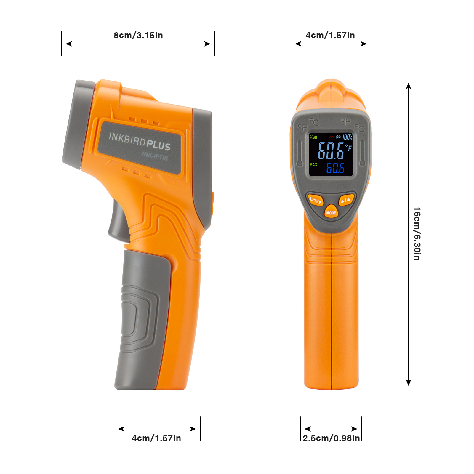 Inkbird-レーザー赤外線温度計INK-IFT01,非接 - Industrial Laser Temperature のレビューと価格