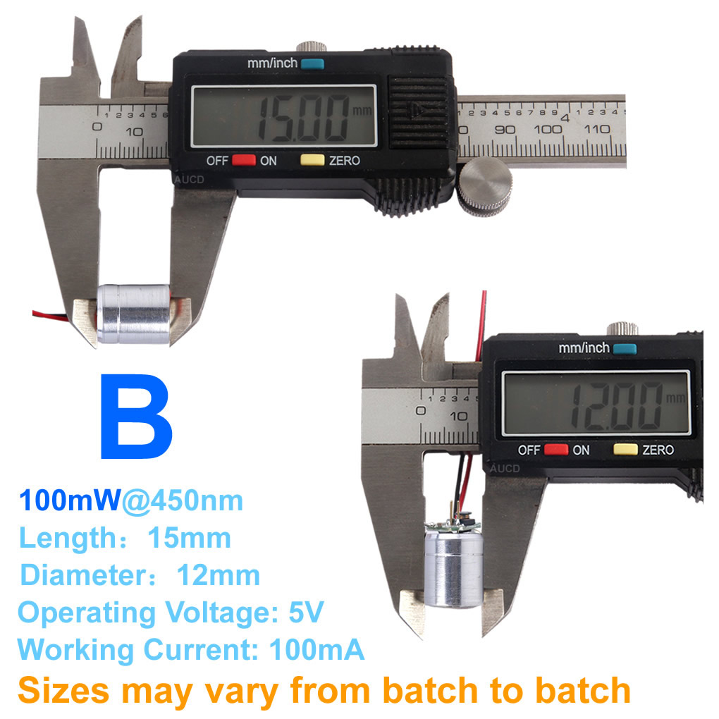Φ12x15mm DC 5V 赤-100mW 緑-50mW  - Industrial Laser Systems のレビューと価格