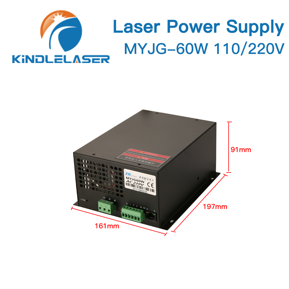 Kindlelaser-co2レーザー電源,60w,MYJG - Laser Power Supply 60W のレビューと価格