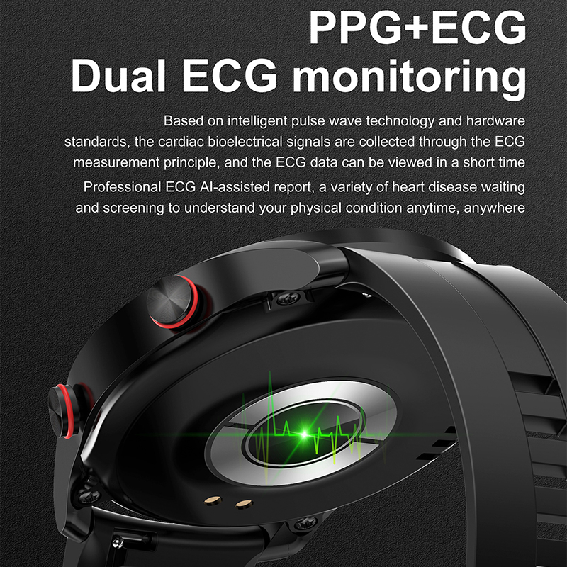 ECG + PPG Bluetooth 通話スマートウォッチ - Industrial Laser Temperature のレビューと価格