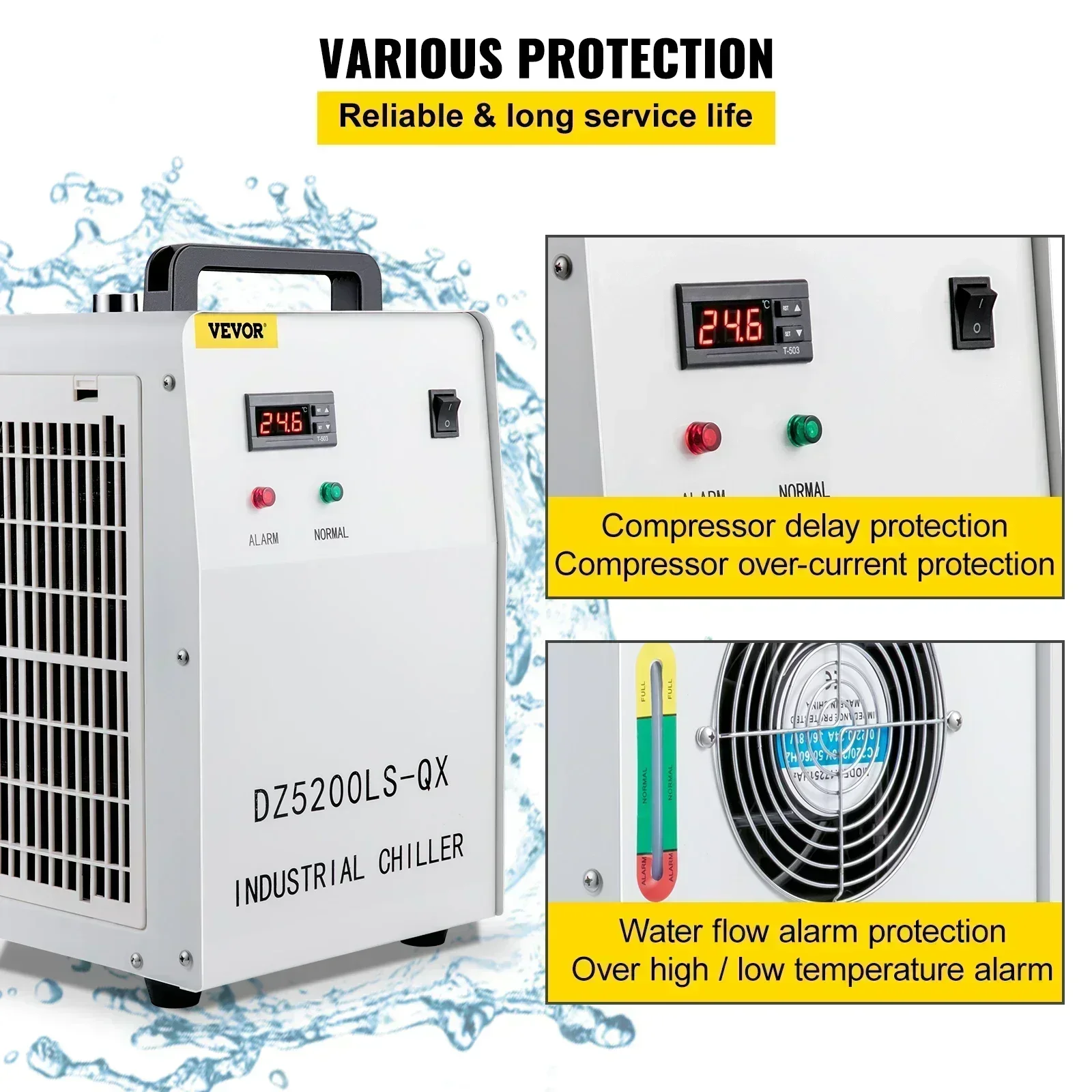 産業用冷却水チラー SIHAO CW3000 CW5000  - Industrial Laser Systems のレビューと価格