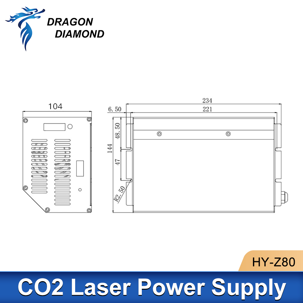 ドラゴンダイヤモンド HY-Z80 Co2 レーザー電源 6 - Laser Power Supply 60W のレビューと価格