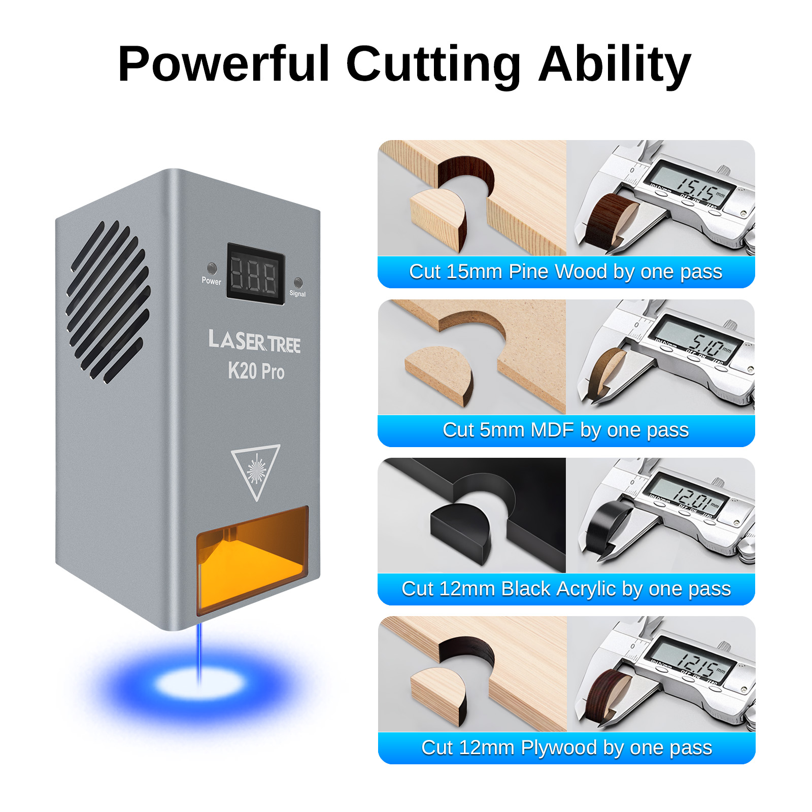 LASER TREE K20 20 ワット光出力レーザーヘッ - Fiber Laser Source 20W のレビューと価格