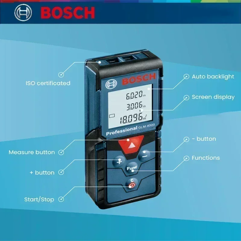 ボッシュ GLM 4000 レーザー距離計 デジタルメジャー - Industrial Laser Tape Measure のレビューと価格