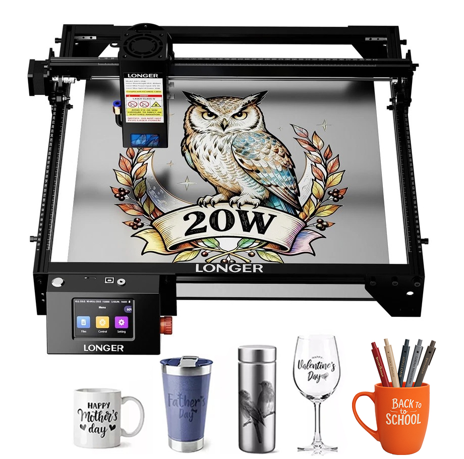 LONGERレーザーカッター＆彫刻機 20W 10W 5W  - Industrial Grade Laser Cutter のレビューと価格