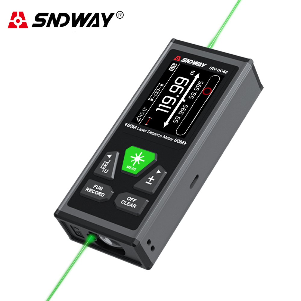SNDWAY デュアルレーザー距離計充電式双方向レーザー距離 - Industrial Laser Tape Measure のレビューと価格