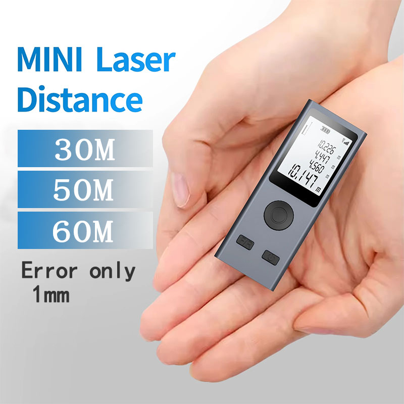 ミニレーザー距離計デジタル巻尺レーザー定規USB充電アルミニ - Industrial Laser Tape Measure のレビューと価格